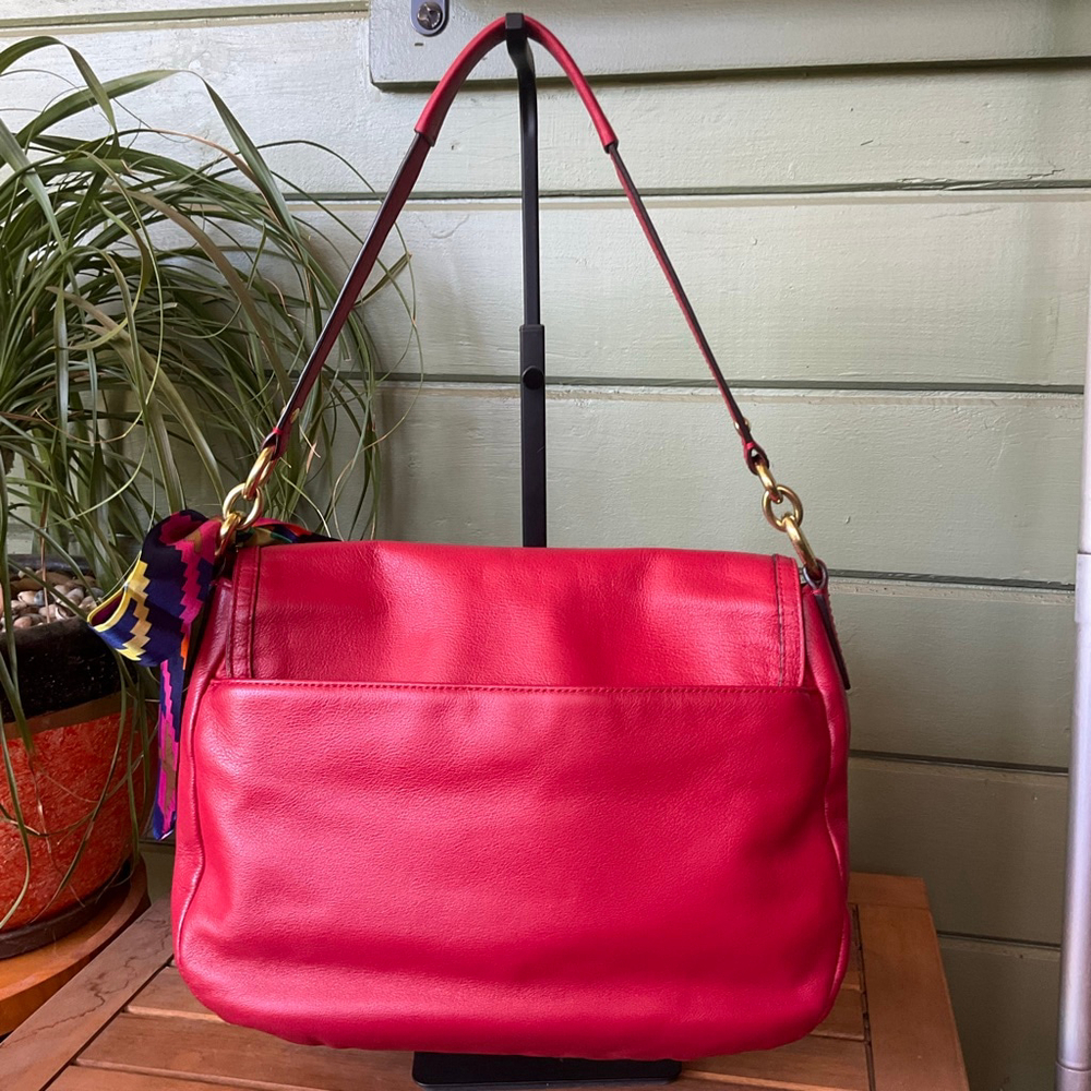 Coach TAYLOR Red Leather Shoulder Bag EUC Vintage - Picture 5 of 10